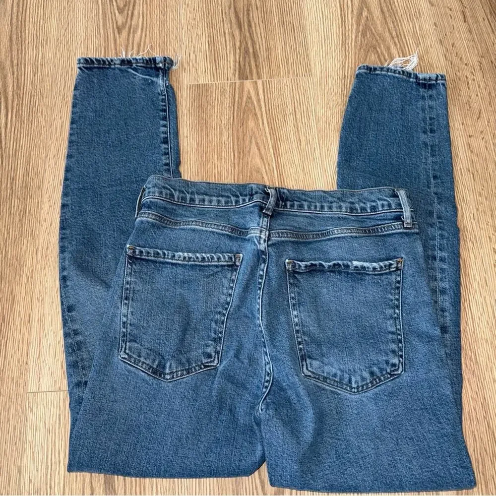 AGOLDE Toni Straight Slim Leg Jeans Distressed Mid Rise Denim Womens Size 28 - Picture 6 of 6